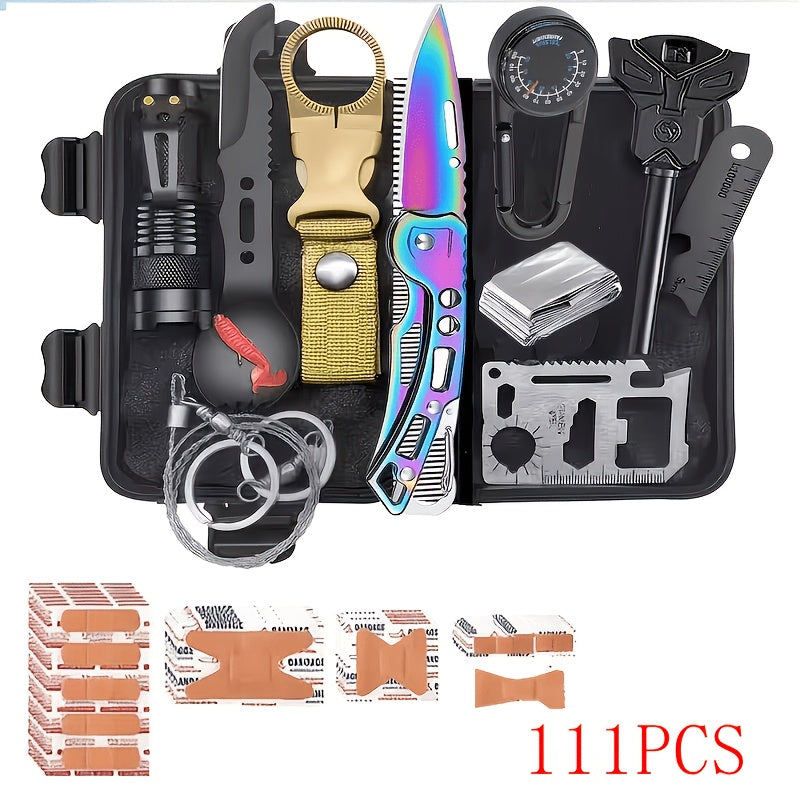 258-Piece Survival Gear Kit – Professional Outdoor Emergency Set with Fire Starter, Compass & Multi-Tools for Camping, Hiking, Backpacking | Best Gift for Men, Dad & Husband
