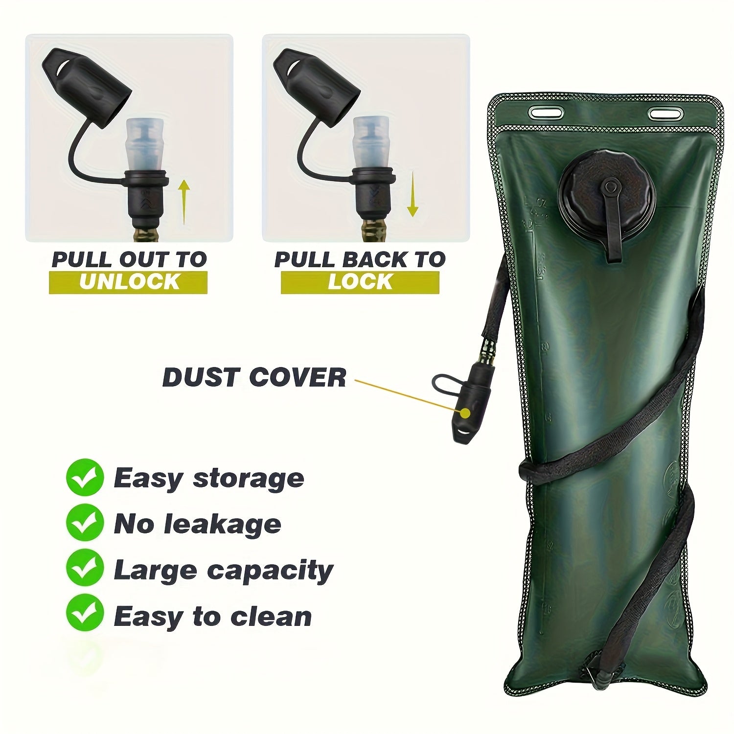 Hydration Backpack with Water Bladder Bag – 3L Hiking Hydration Pack for Men & Women, Nylon Camping Backpack with Water Bag for Trail Running Cycling Outdoor, Camo Gray Khaki Green