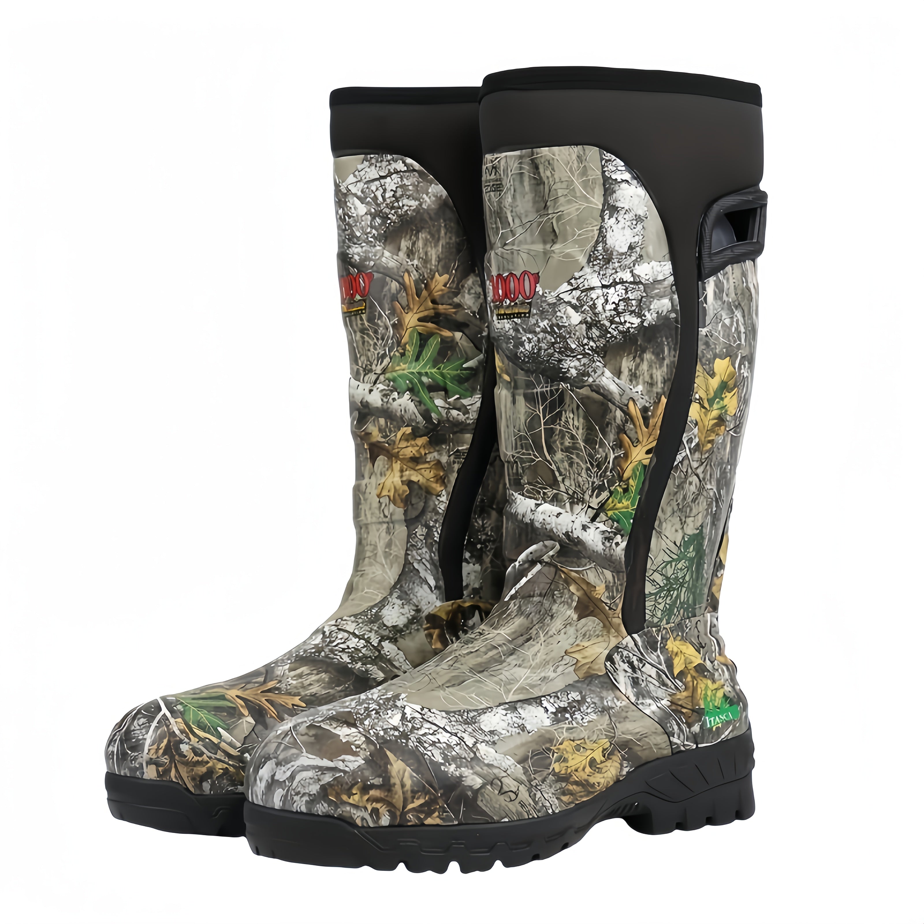 Men's 6mm Neoprene Insulated Hunting Boots – Waterproof Camouflage Rubber Boots with Non-Slip Sole, Slip-On Outdoor Boots for Duck Hunting Fishing Hiking Farming, Sizes US 8-14