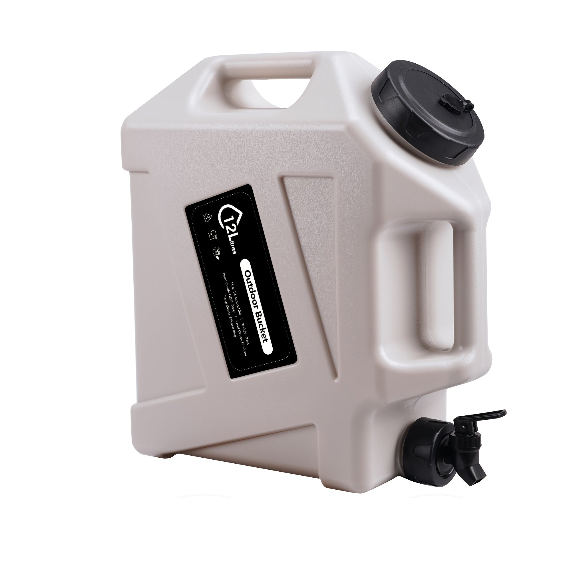 Water Jug with Spigot & 2 Handles – BPA Free PVC Water Container 2.6 to 5 Gal for Camping, RV, Hiking & Outdoor Water Storage, Multiple Colors & Sizes