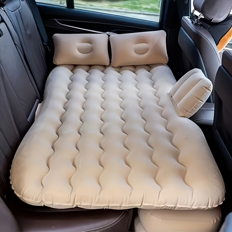 Inflatable Car Mattress Portable Backseat Sleeping Bed PVC Travel Cushion for SUV Truck Camping Picnic Road Trip Outdoor Rest Blue Black Beige Gray