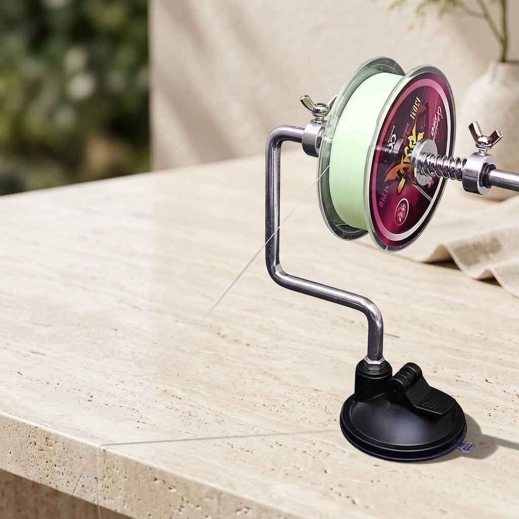 Stainless Steel Fishing Line Spooler – Portable Fishing Reel Line Winder Spooling Station for Spinning & Baitcasting Reels Freshwater Saltwater Fishing Accessories