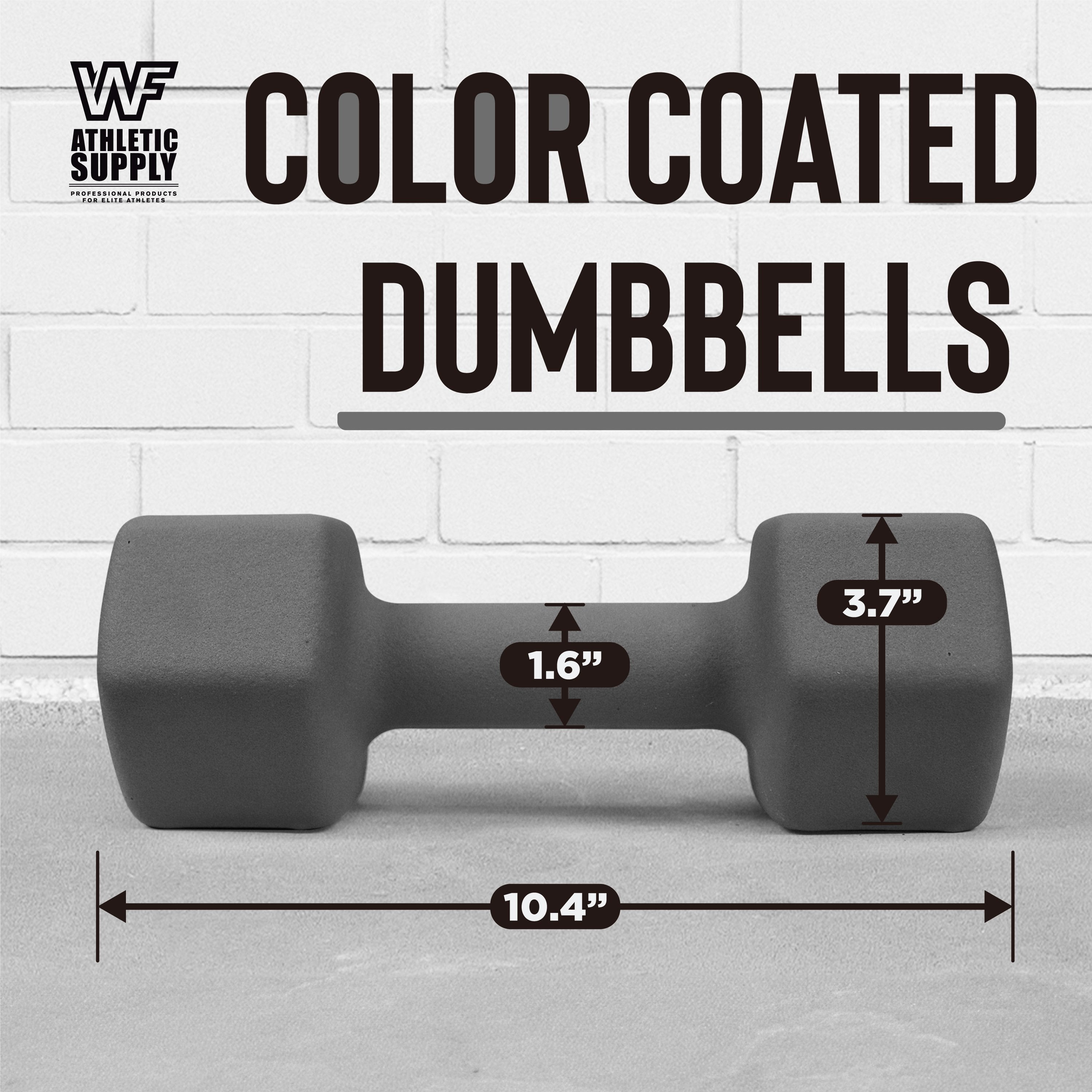 Neoprene Hex Dumbbells Pair Color-Coded Cast Iron Non-Slip Hand Weights for Women Men Strength Training Home Gym Workout 2LB 5LB 8LB 12LB 15LB Anti-Roll