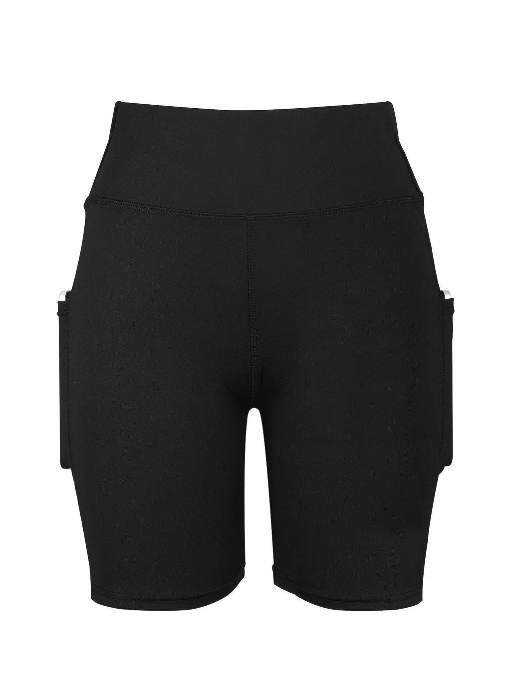 Women's High-Waist Biker Shorts with Pocket – Tummy Control High-Stretch Polyester, XS-XXL, for Gym Workout Yoga Cheerleading Athletic