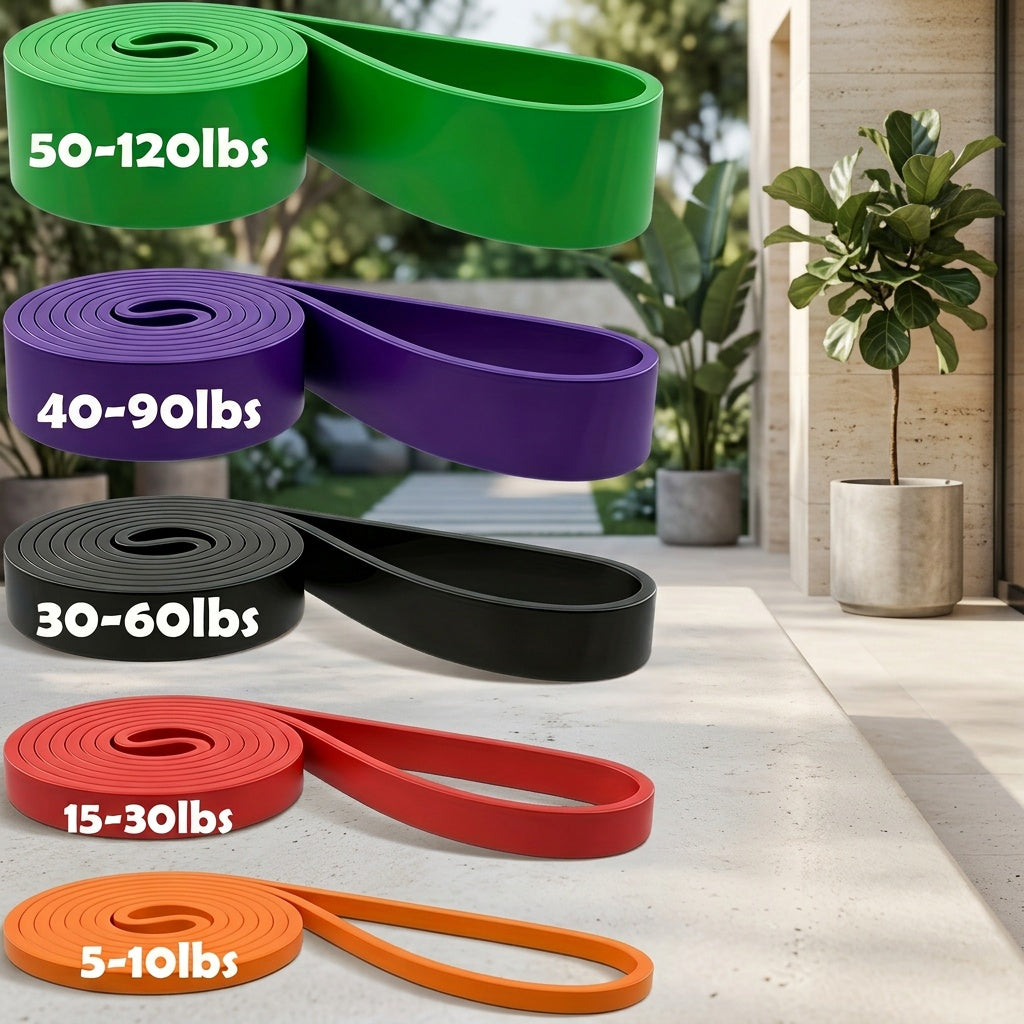 Pull Up Resistance Bands Set 3 5 Pack – Assisted Pull Up Bands for Men Women Muscle Training Stretching Powerlifting Calisthenics Body Workout Recovery Home Gym
