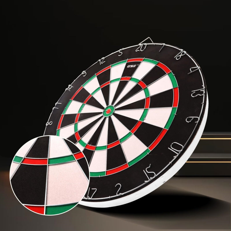 18" Professional Sisal Bristle Dartboard Set with 6 Steel Tip Darts – Regulation Size Double-Sided High-Density Brazilian Hemp for Training Competition Game Night