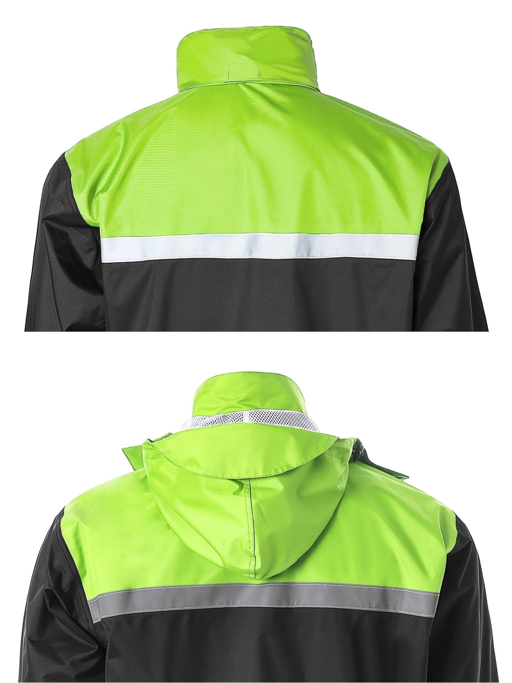 Waterproof Rain Suit for Men High Visibility – Reflective Rain Jacket & Pants for Work Fishing Farming Motorcycle S-XXL (Black, Blue, Yellow)