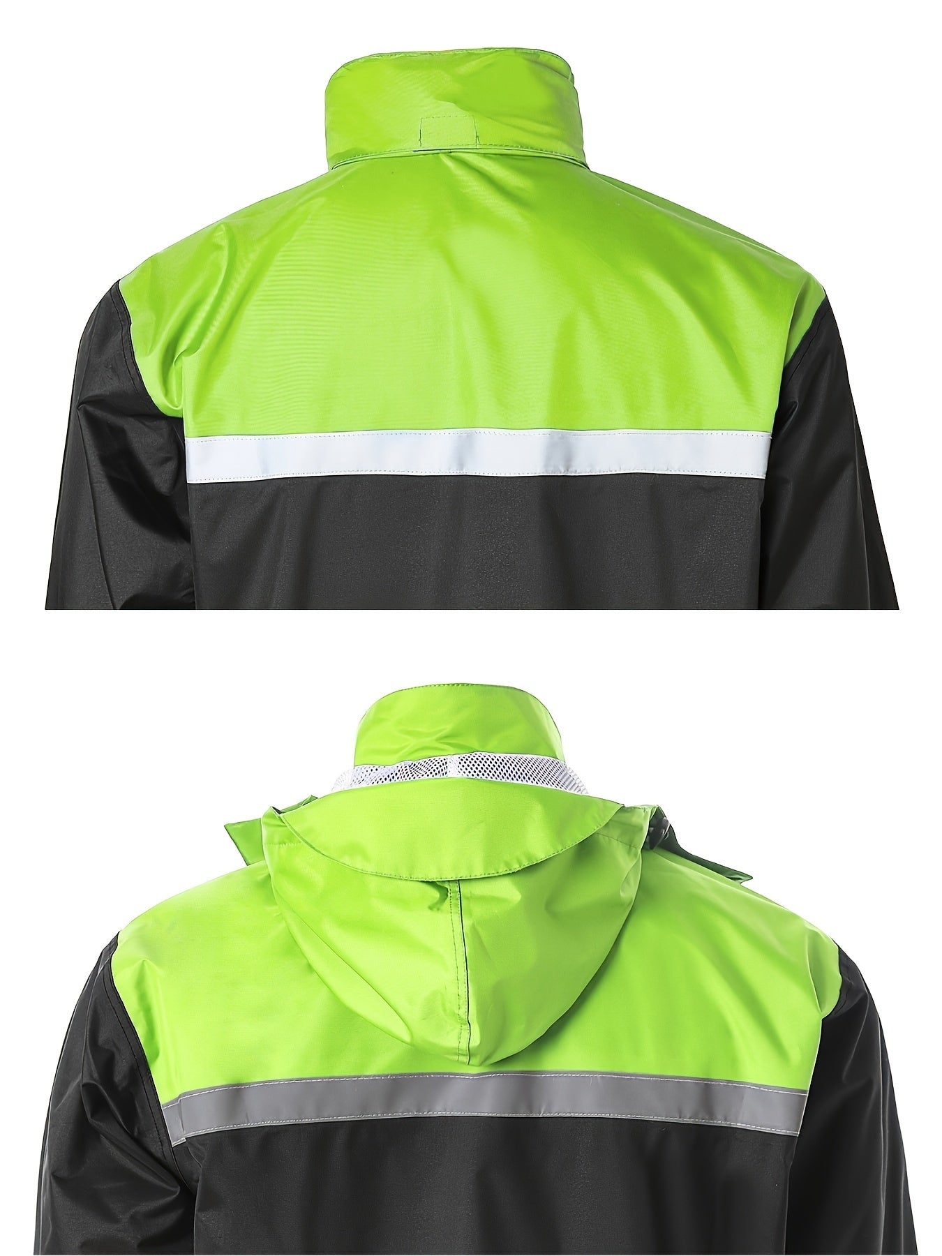 Waterproof Rain Suit for Men High Visibility – Reflective Rain Jacket & Pants for Work Fishing Farming Motorcycle S-XXL (Black, Blue, Yellow)