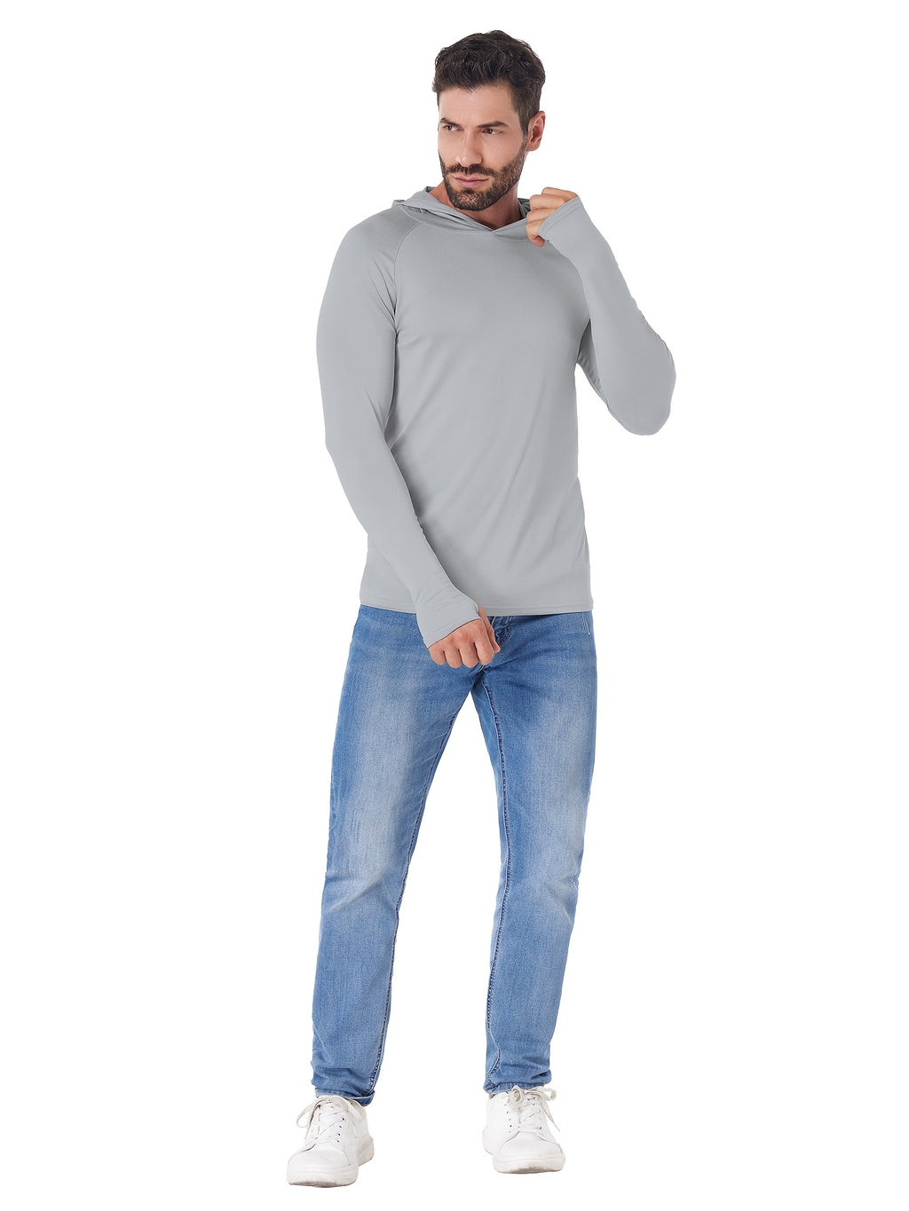 Fishing Shirts for Men 5-Pack Long Sleeve Hoodie Rash Guard UPF Sun Protection Quick-Dry Athletic Shirt S-XXL
