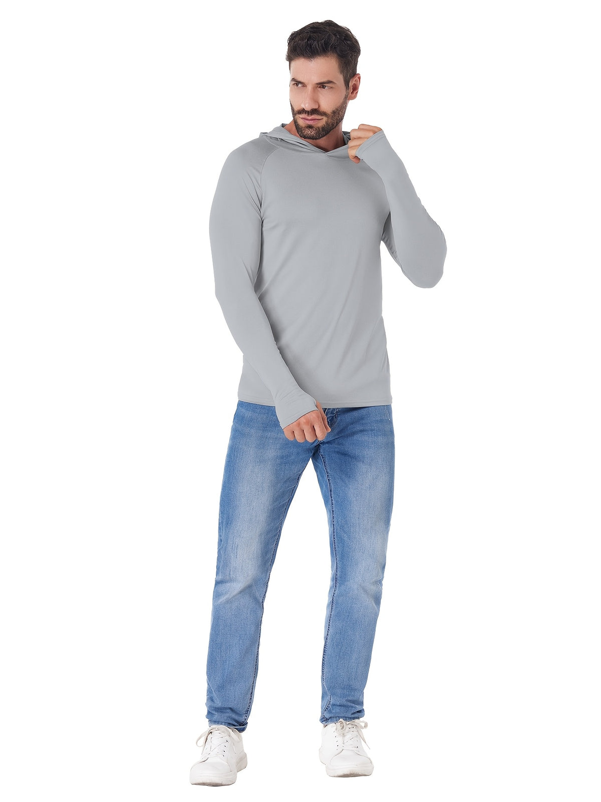 Fishing Shirts for Men 5-Pack Long Sleeve Hoodie Rash Guard UPF Sun Protection Quick-Dry Athletic Shirt S-XXL