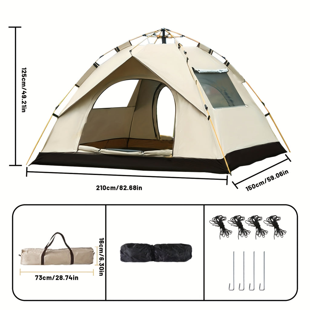 Pop Up Camping Tent Instant Setup 1-3 & 3-4 Person All Season Windproof Lightweight Tent Dual Doors Mesh Windows Hiking Backpacking Outdoor Gear