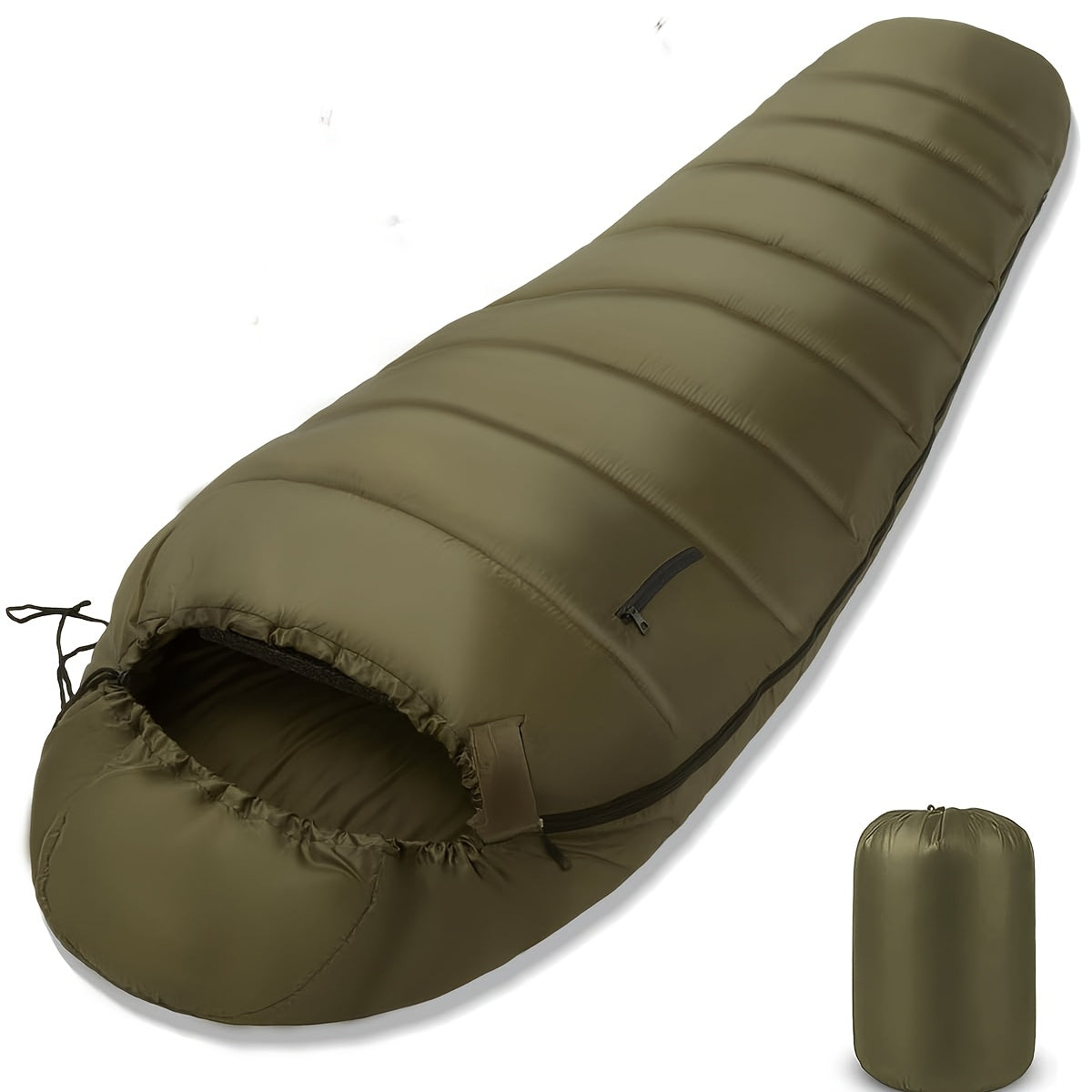 Mummy Sleeping Bag 15-45°F 3-4 Season Cold Weather Ripstop Shell Synthetic Fill Anti-Snag Zipper Lightweight Washable for Backpacking Camping Hiking Adults Up to 6ft