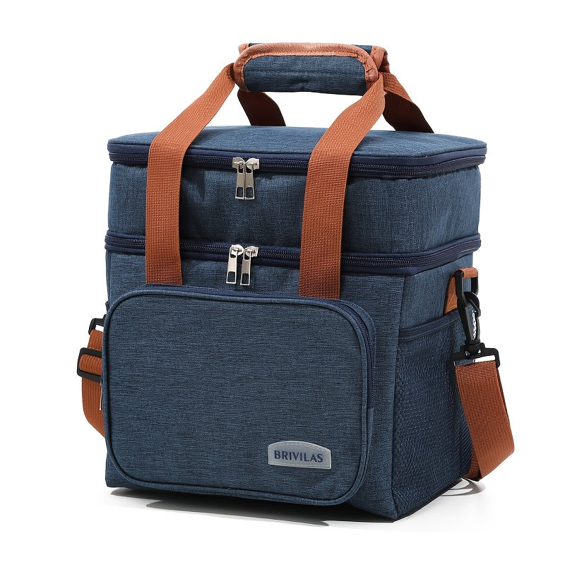 Insulated Lunch Bag Large Capacity Cooler Bag - Oxford Cloth Crossbody & Handheld Lunch Box for Outdoor Picnic, Camping & Work - Leakproof Food Storage Bag for Men Women Kids
