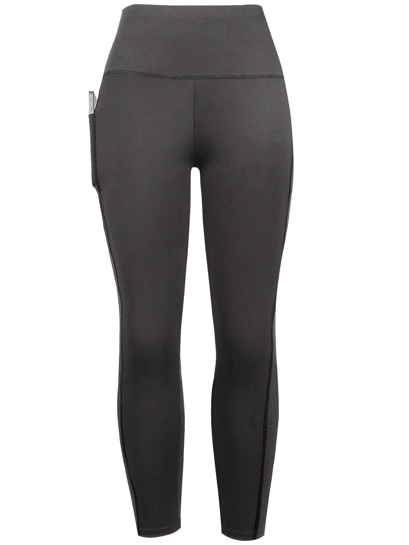 High Waisted Yoga Pants for Women with Pockets High Stretch Solid Color Athletic Leggings for Running Gym Workout Training XS-XXL