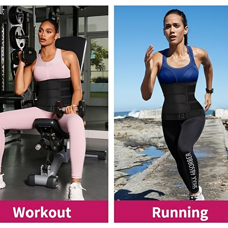 Waist Trainer for Women Triple Row Buckle Sauna Sweat Belt Abdominal Control Slimming Waist Cincher Body Shaper S-XXL