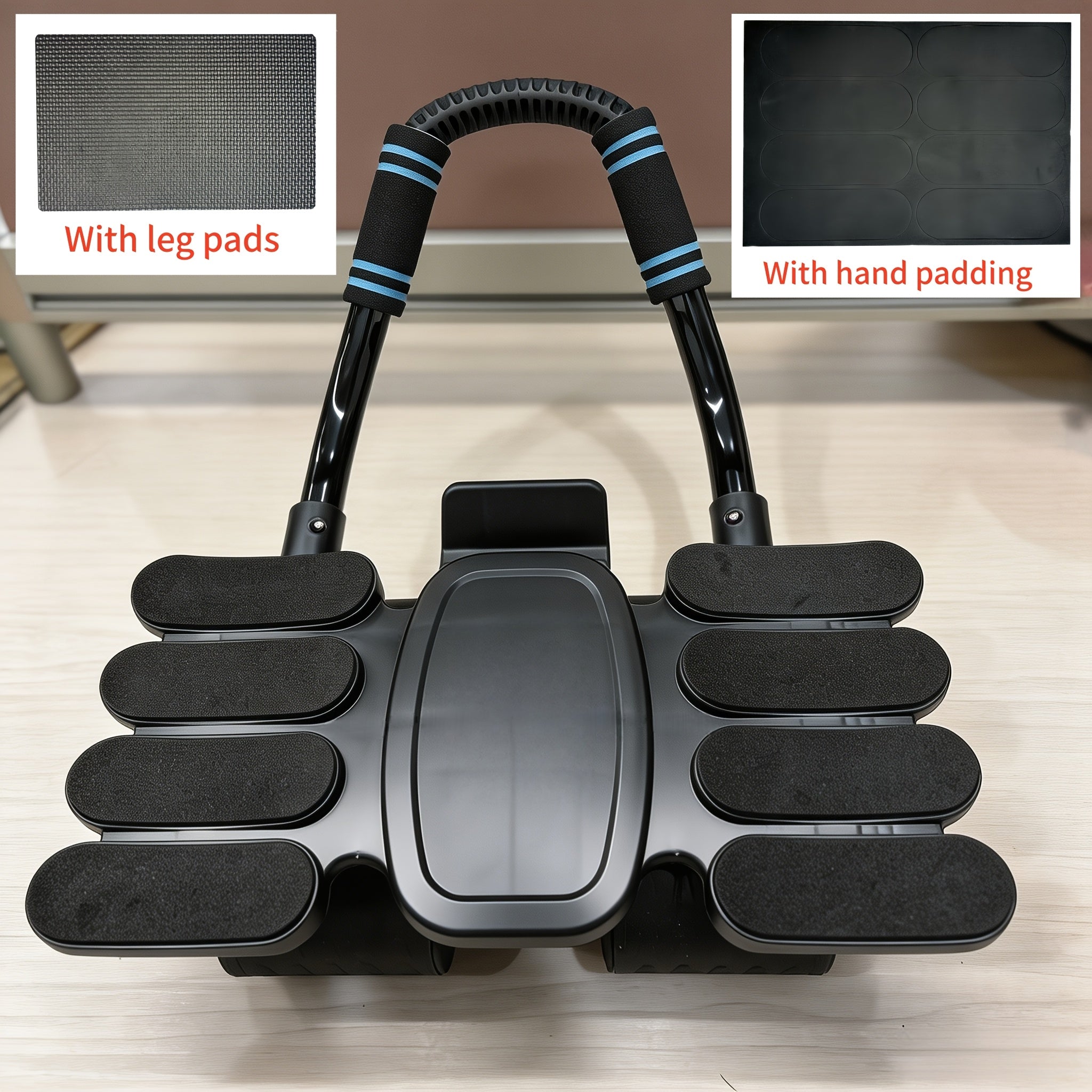 Ab Wheel Roller Auto Rebound 8-Elbow Stability with Phone Holder – Core Full Body Workout Abdominal Trainer for Home Gym Waist Abs Arms Legs