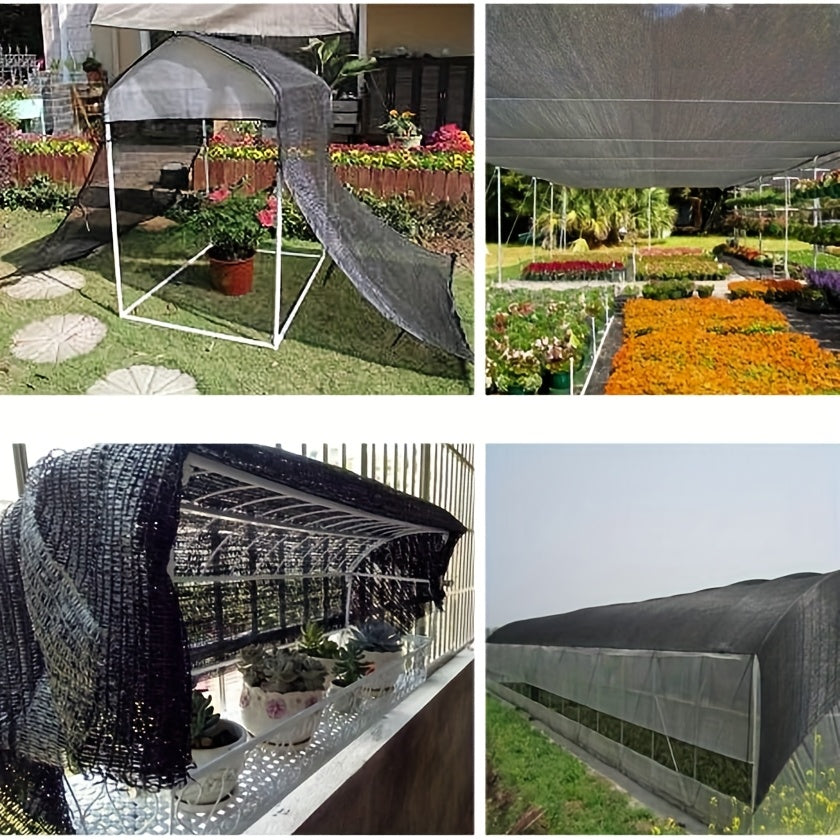 Black Shade Cloth 80% Mesh Tarp – Sun Shade Net for Greenhouse Patio Garden Vegetables Plants Chicken Coop Outdoor Protection Reinforced Grommets Multiple Sizes