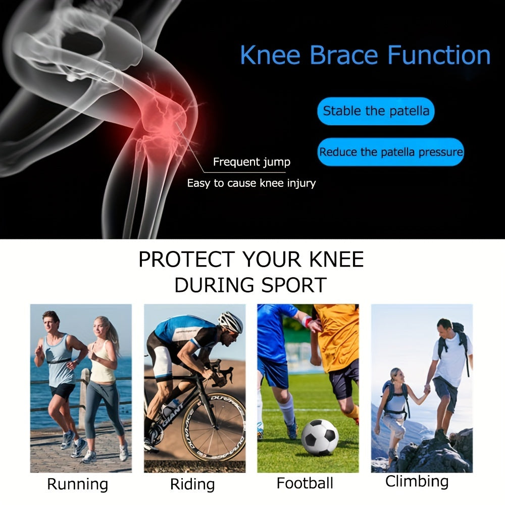 Adjustable Breathable Knee Support Brace – Soft Knit Compression Sleeve for Knee Pain Relief Sports Running Arthritis Gym Hiking Everyday Wear Men Women