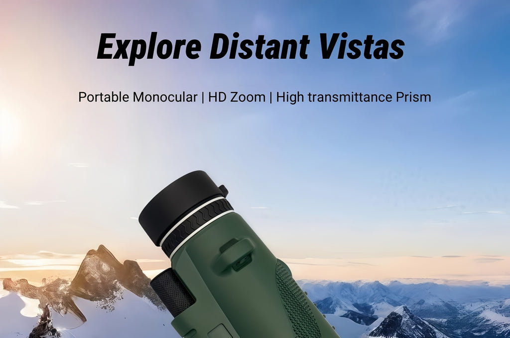 10x42 Monocular Telescope with Phone Adapter & Tripod HD FMC Lens Compact Portable Scope for Bird Watching Wildlife Hiking Camping Concerts Sports
