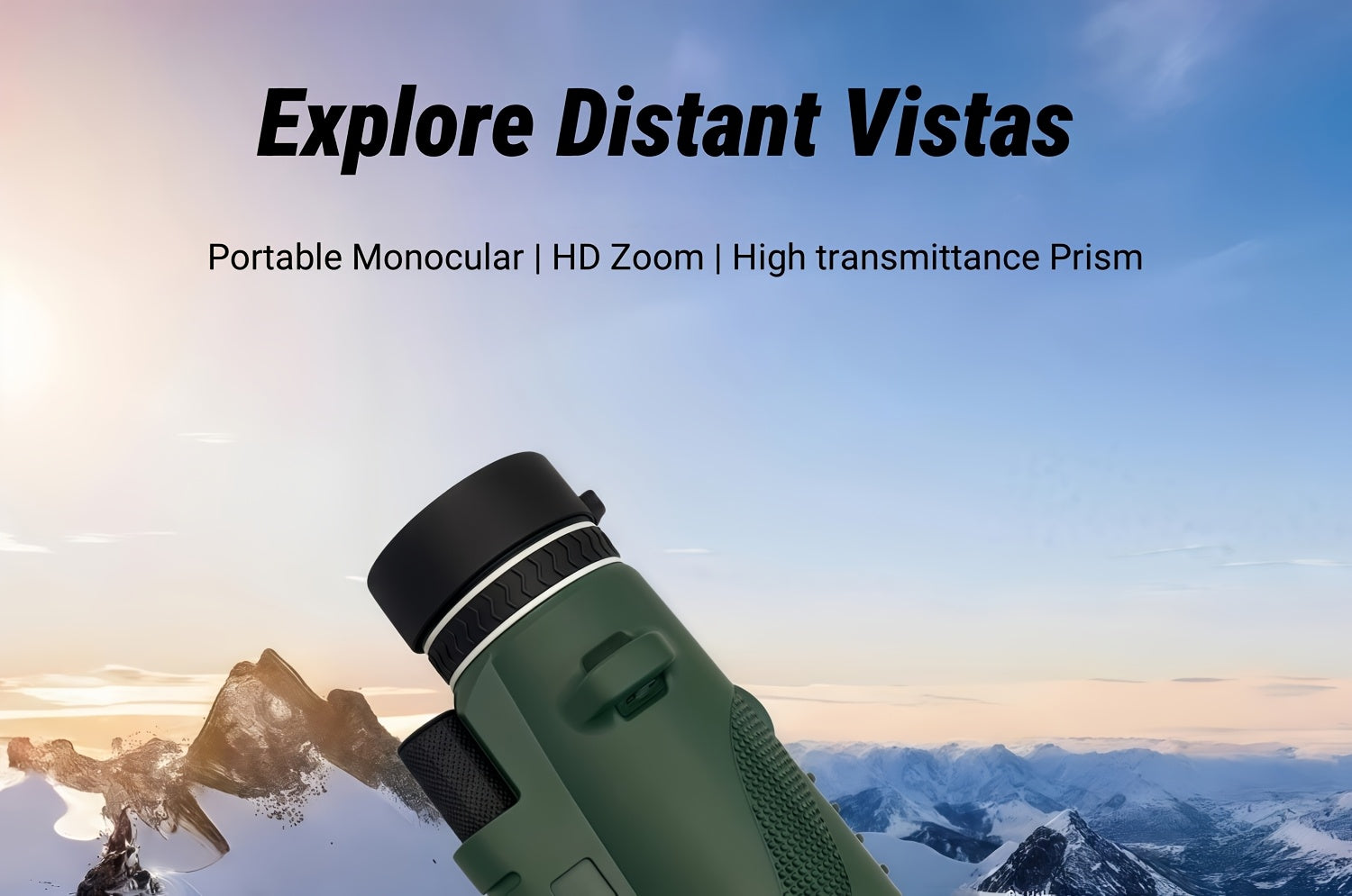 10x42 Monocular Telescope with Phone Adapter & Tripod HD FMC Lens Compact Portable Scope for Bird Watching Wildlife Hiking Camping Concerts Sports