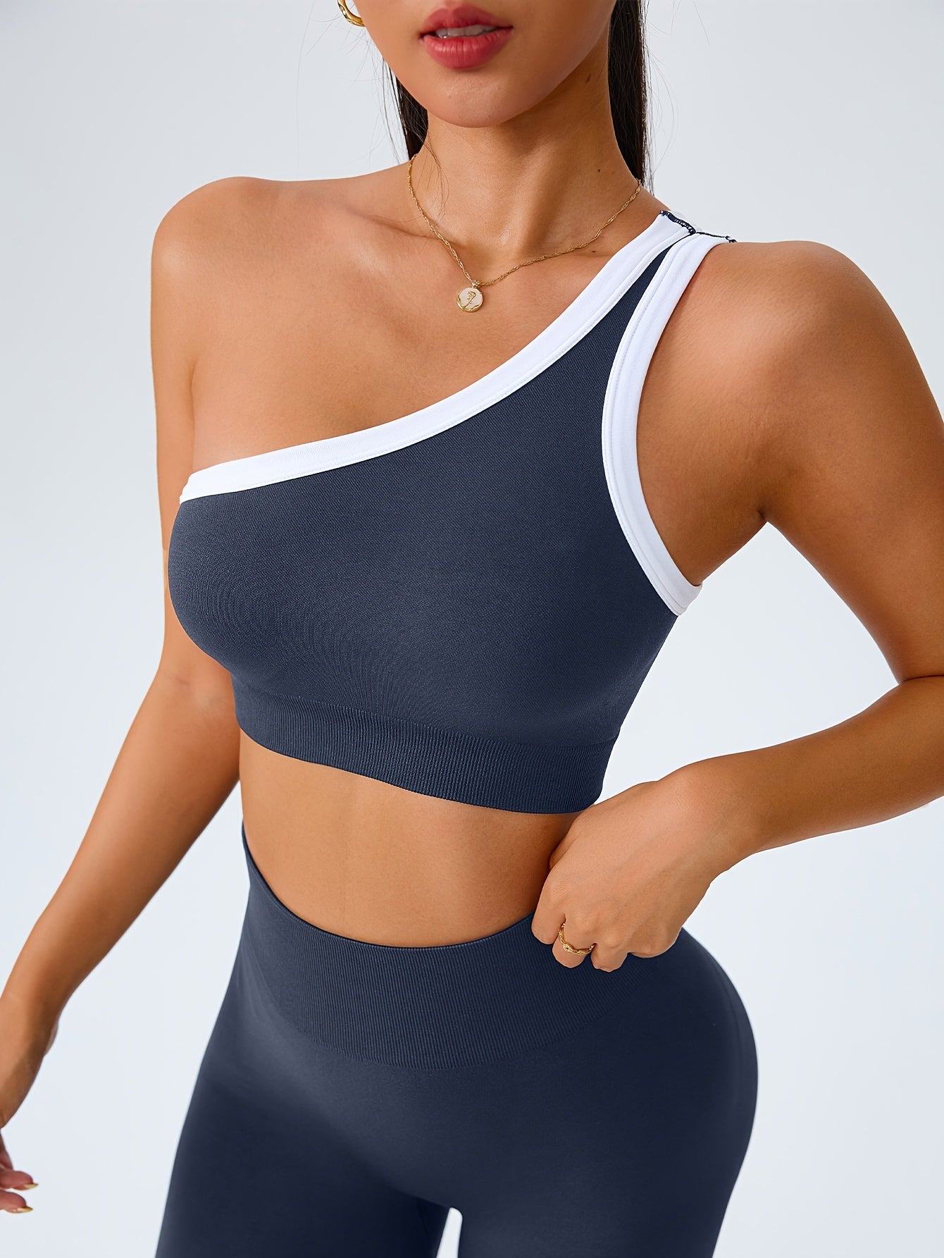 High-Waisted Butt-Lifting Leggings & Sports Bra Set for Women 2-Piece Stretchy Yoga Workout Outfit Solid Color Running Activewear with Camisole Top XS-XL