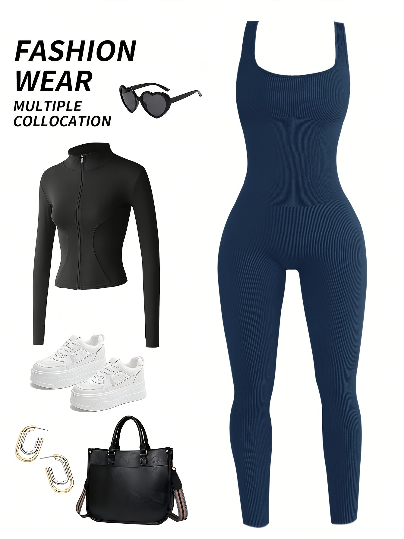Women's Sleeveless Square Neck Jumpsuit 90% Nylon Stretch Bodysuit for Yoga Pilates Running Fitness Exercise Gym Workout One Piece S M L XL Multicolor