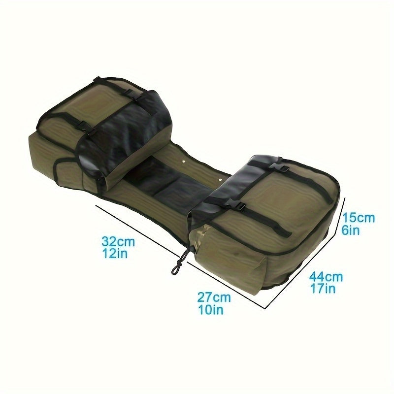 Bicycle Rear Seat Saddle Bag – Durable Double Pannier Bag for Mountain Bike & Road Bike, Back Frame Rack Bag for Cycling, Available in Black, Army Green & Khaki