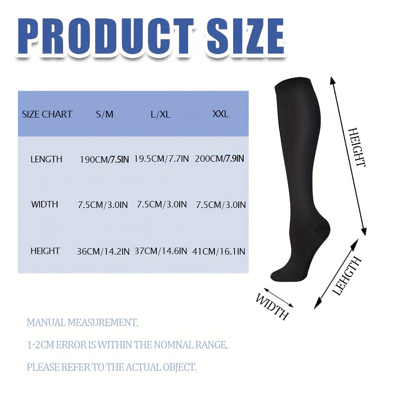 Compression Calf Socks 4 Pack for Women Men, Unisex 3D Compression Technology Calf Sleeves for Sports Running Yoga Fitness, Graduated Compression Leg Socks for Athletic Performance & Recovery
