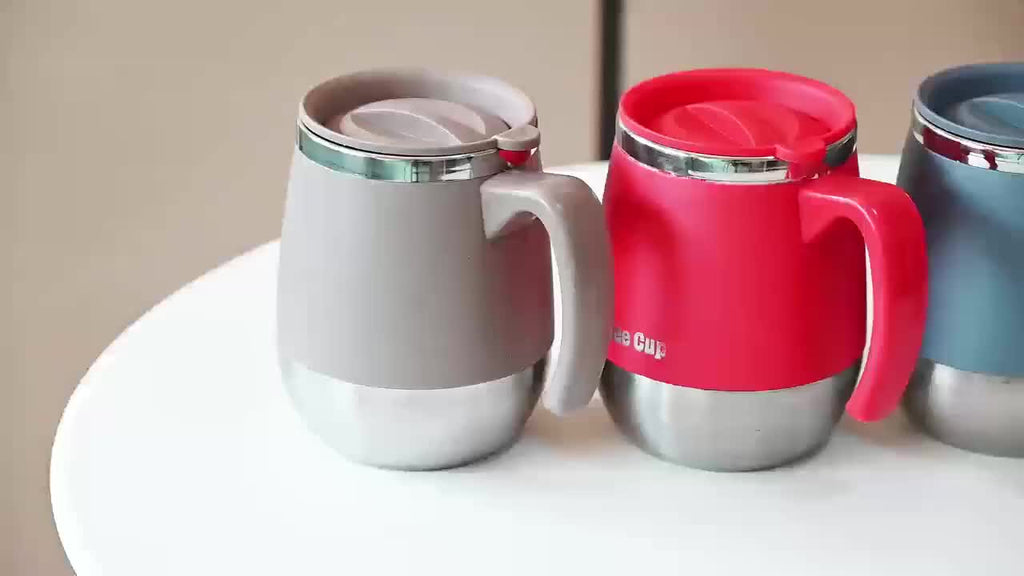 Insulated Coffee Mug with Lid 18.81oz – 304 Stainless Steel Double Wall Vacuum Thermal Cup for Hot Cold Drinks, Travel Tumbler, Christmas Holiday Gift