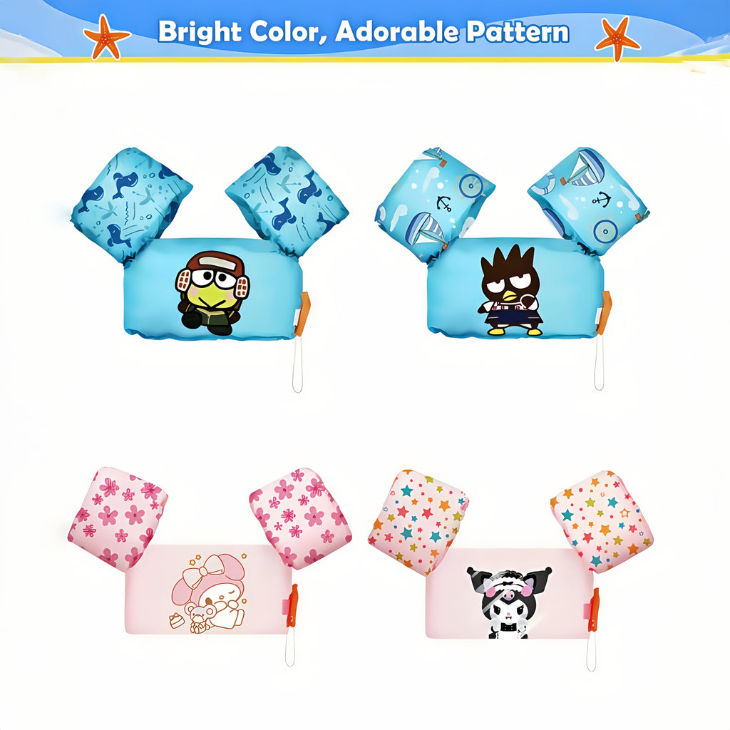 Kids Swimming Vest Toddler Floaties 20-50 lbs - Cute Cartoon Swim Jacket with Adjustable Strap - Baby Arm Float Water Wing Swim Aid for Boys Girls Ages 2-6 - Beach Pool Swimming Safety Vest