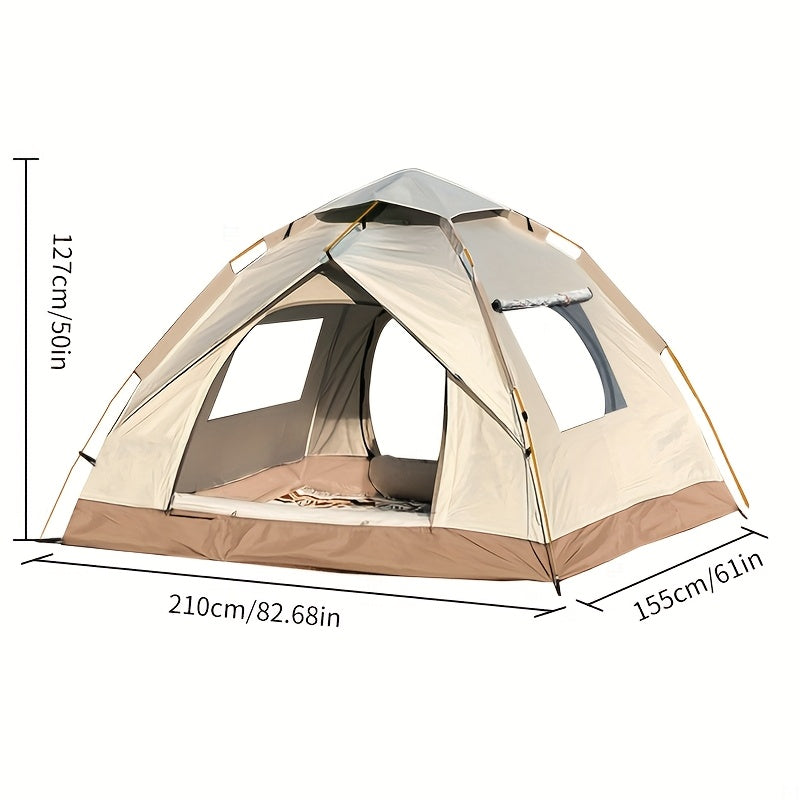Pop Up Beach Tent Automatic Instant Setup Sun Protection Lightweight Portable Camping Tent 2 Doors for Beach Hiking Picnic Music Festival Outdoor Adventures All Season