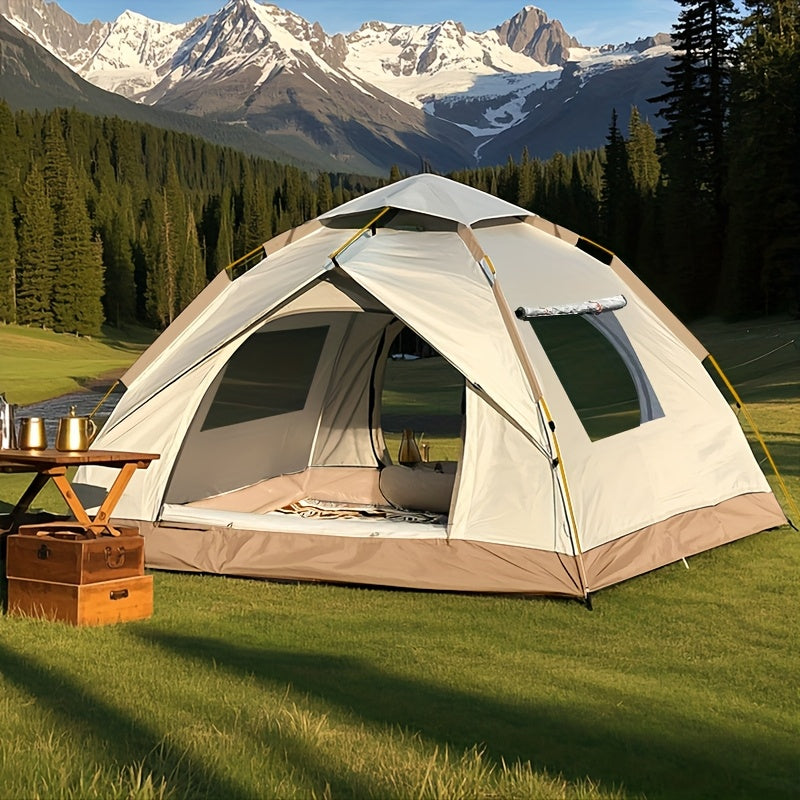 Pop Up Beach Tent Automatic Instant Setup Sun Protection Lightweight Portable Camping Tent 2 Doors for Beach Hiking Picnic Music Festival Outdoor Adventures All Season