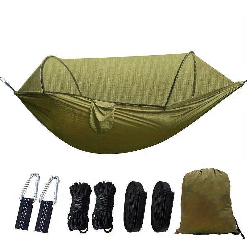 3-in-1 Double Camping Hammock with Mosquito Net and Sun Shade Durable Lightweight Portable for Camping Hiking Backpacking Picnic Garden Patio Park Outdoor Adventures