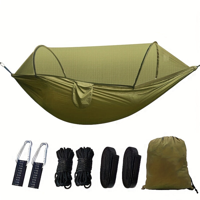 3-in-1 Double Camping Hammock with Mosquito Net and Sun Shade Durable Lightweight Portable for Camping Hiking Backpacking Picnic Garden Patio Park Outdoor Adventures