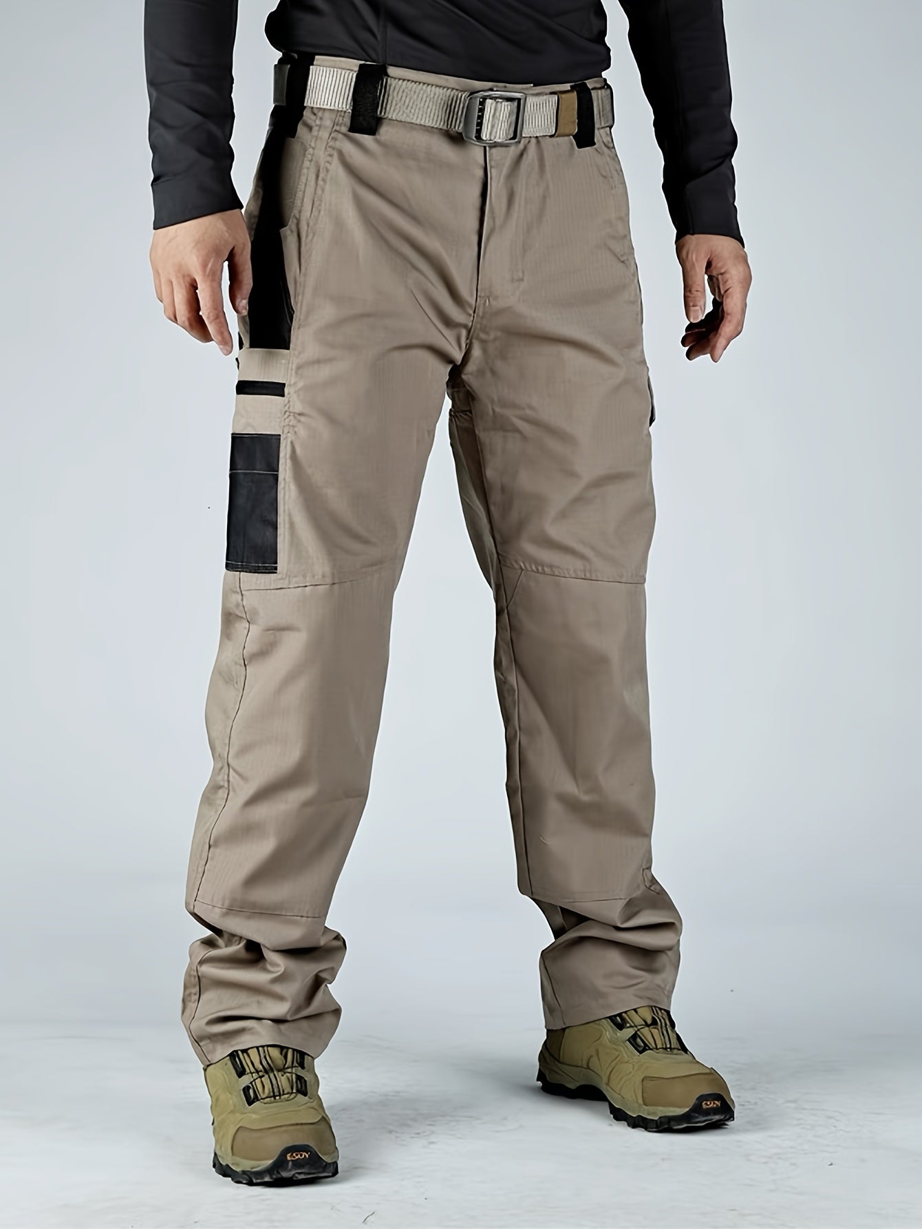 Men's Tactical Cargo Pants Quick-Dry Lightweight Hiking Pants Multi-Pocket Outdoor Work Pants for Men S-XXXL Black Grey Green