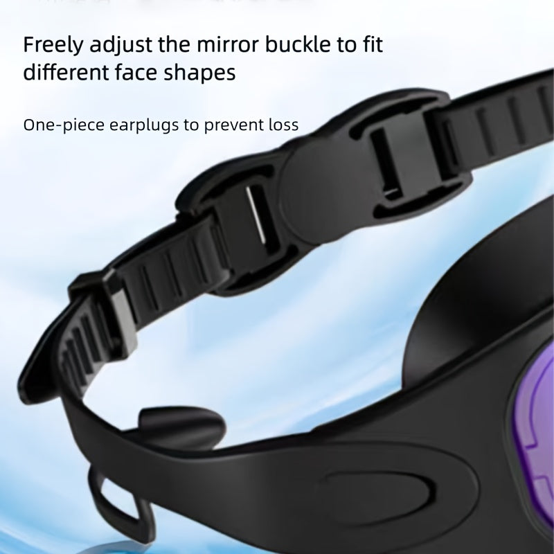 Anti-Fog Swim Goggles 2 Pack with Earplugs Nose Clip Waterproof Bag UV Protection Swimming Goggles Men Women Teens Outdoor Pool Water Sports Gift