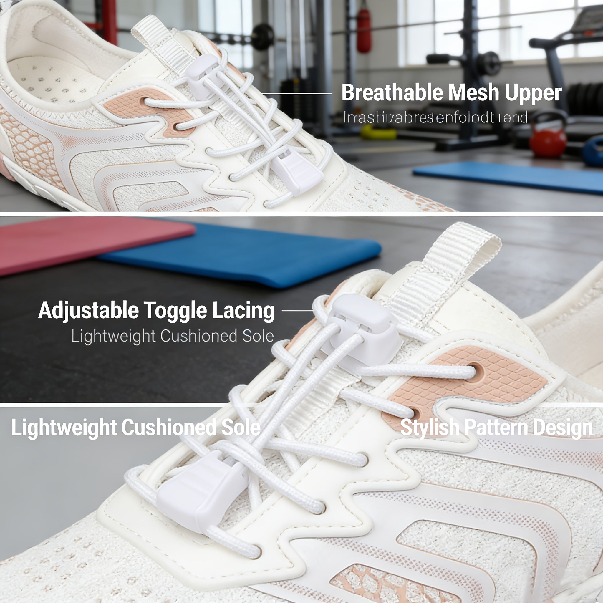 Women's Barefoot Hiking Shoes Breathable Lightweight - Sports Outdoor Beach Seaside Shoes Fashionable Versatile, Sizes US 6-11, Red Blue White Black Pink