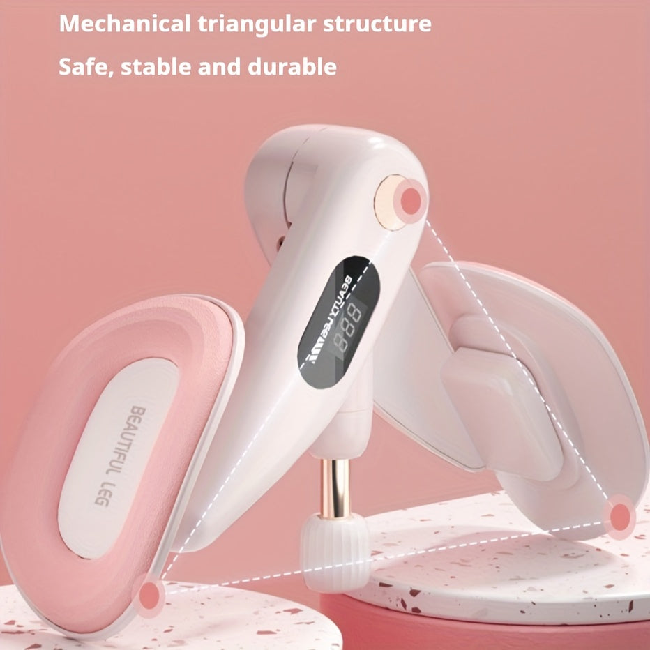 Pelvic Floor Trainer Hip & Thigh Toner with Rep Counter – Adjustable Resistance Inner Thigh Glute Exerciser for Women Home Fitness Postpartum Recovery – With Massage Ball & Resistance Bands