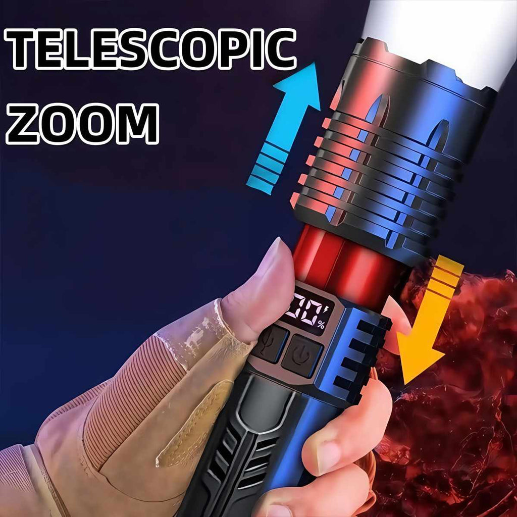 Rechargeable LED Flashlight 4 Pack High Lumens Zoomable Tactical Flashlights for Camping Hiking Emergency Outdoor