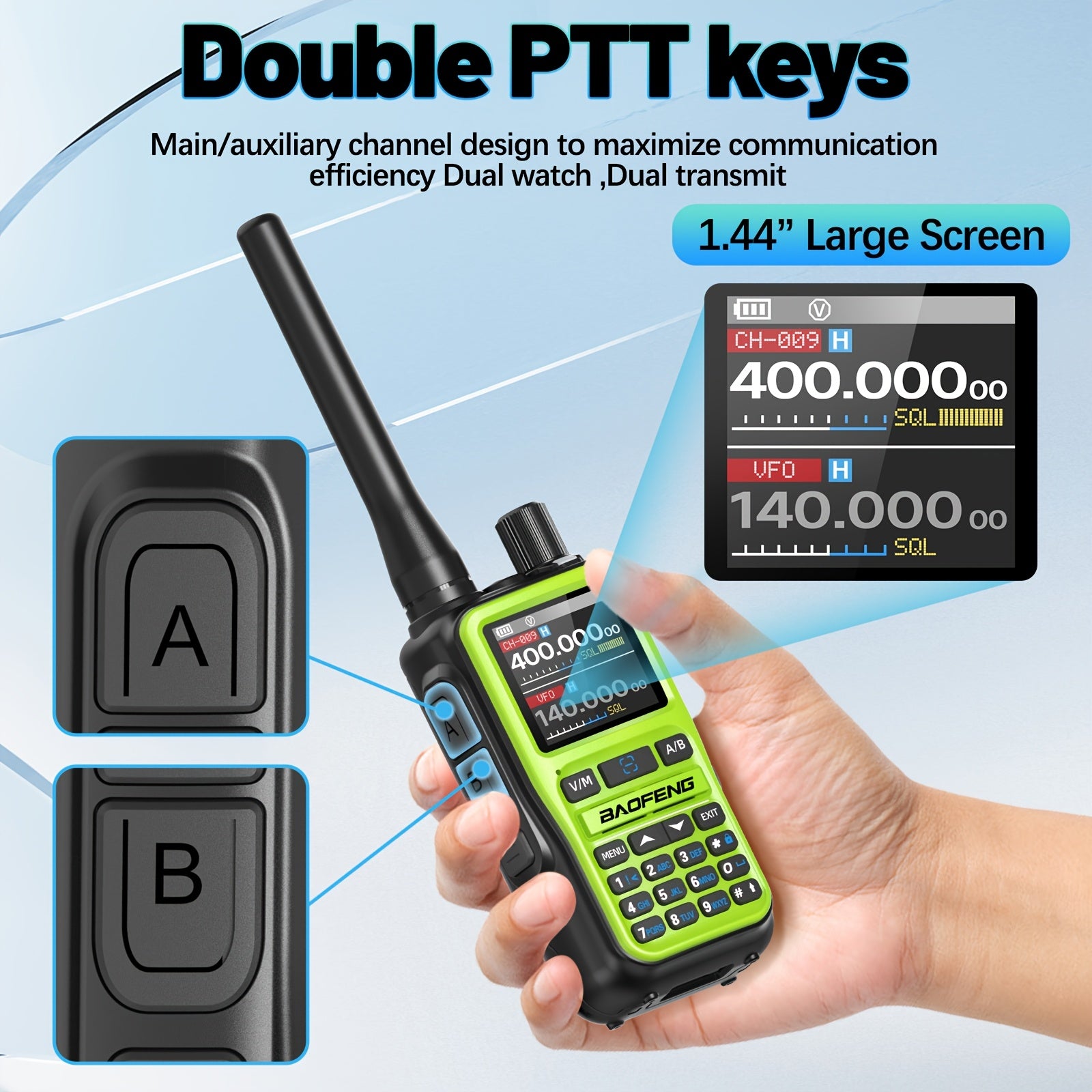 Baofeng UV-5R Mini Ham Radio 2 Pack Long Range Two Way Radio 999CH NOAA Weather Walkie Talkies USB-C Rechargeable Dual PTT APP Programming for Hunting Fishing Skiing Camping Survival