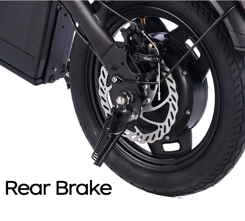 14 Inch Foldable Electric Bicycle for Adults 19MPH 48V Lithium Battery 18-28 Mile Range 330 LB Capacity Portable Folding E-Bike for Urban Commuting Outdoor Cycling - Optional Lock Phone Holder Basket