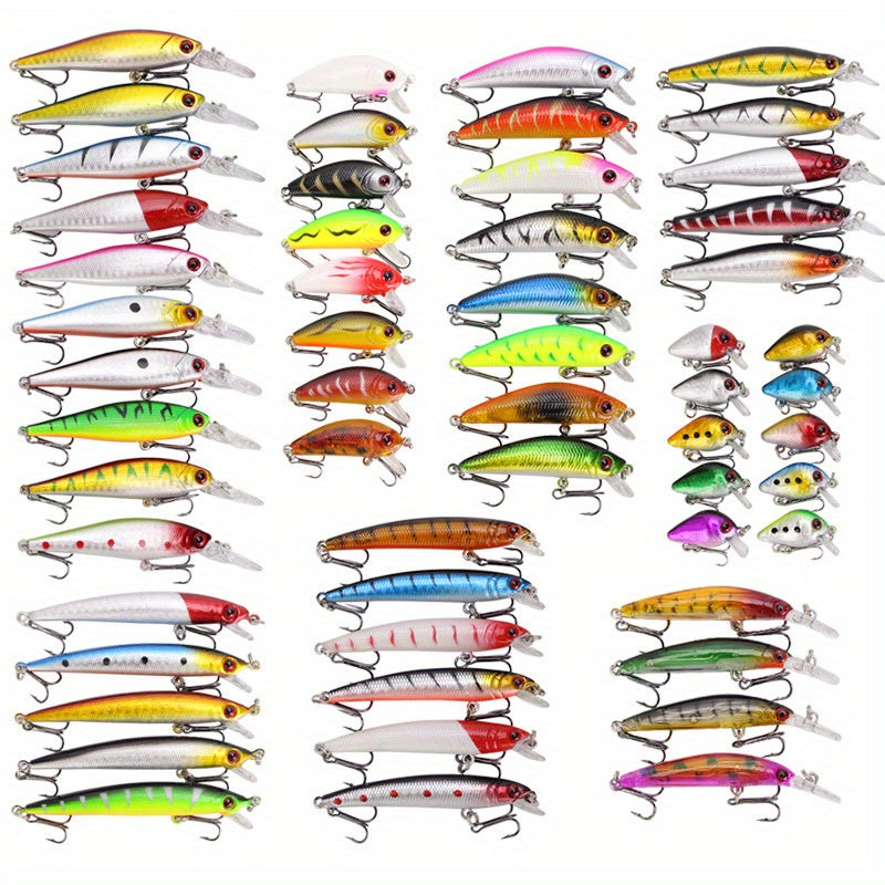 Fishing Lure Set Realistic Swimbaits Spinnerbaits & Minnow Baits for Freshwater & Saltwater – Premium Hard Lures Rotorbaits Mini Fish Baits with Tackle Box – Complete Fishing Bait Kit Angler Gift