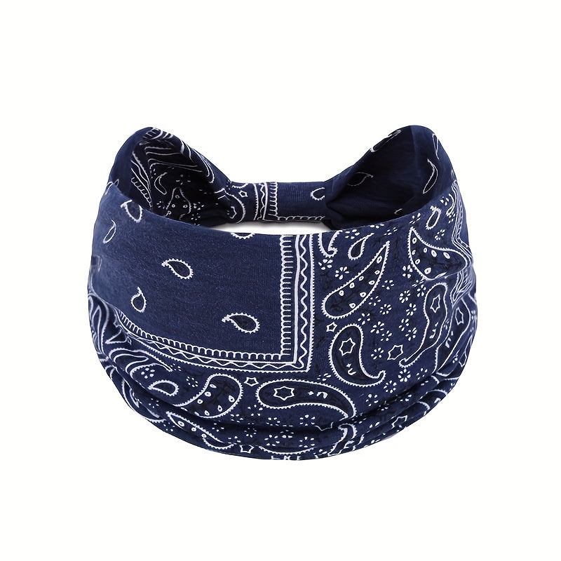 Boho Headbands for Women Set of 6 – Anti-Slip Elastic Bohemian Hair Bands for Running, Yoga, Sports & Everyday Wear, Breathable Comfortable Hair Accessories, Perfect Gift