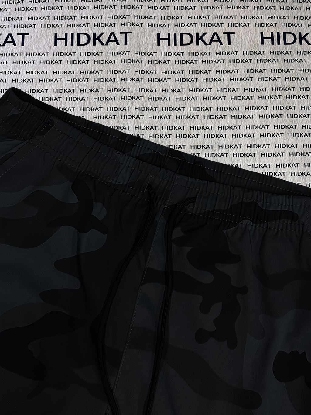 Women's Camo Cargo Pants Lightweight Breathable Hiking Camping Outdoor Long Pants Elastic Waistband Camouflage Trousers Summer Travel Casual Wear XS-XXL