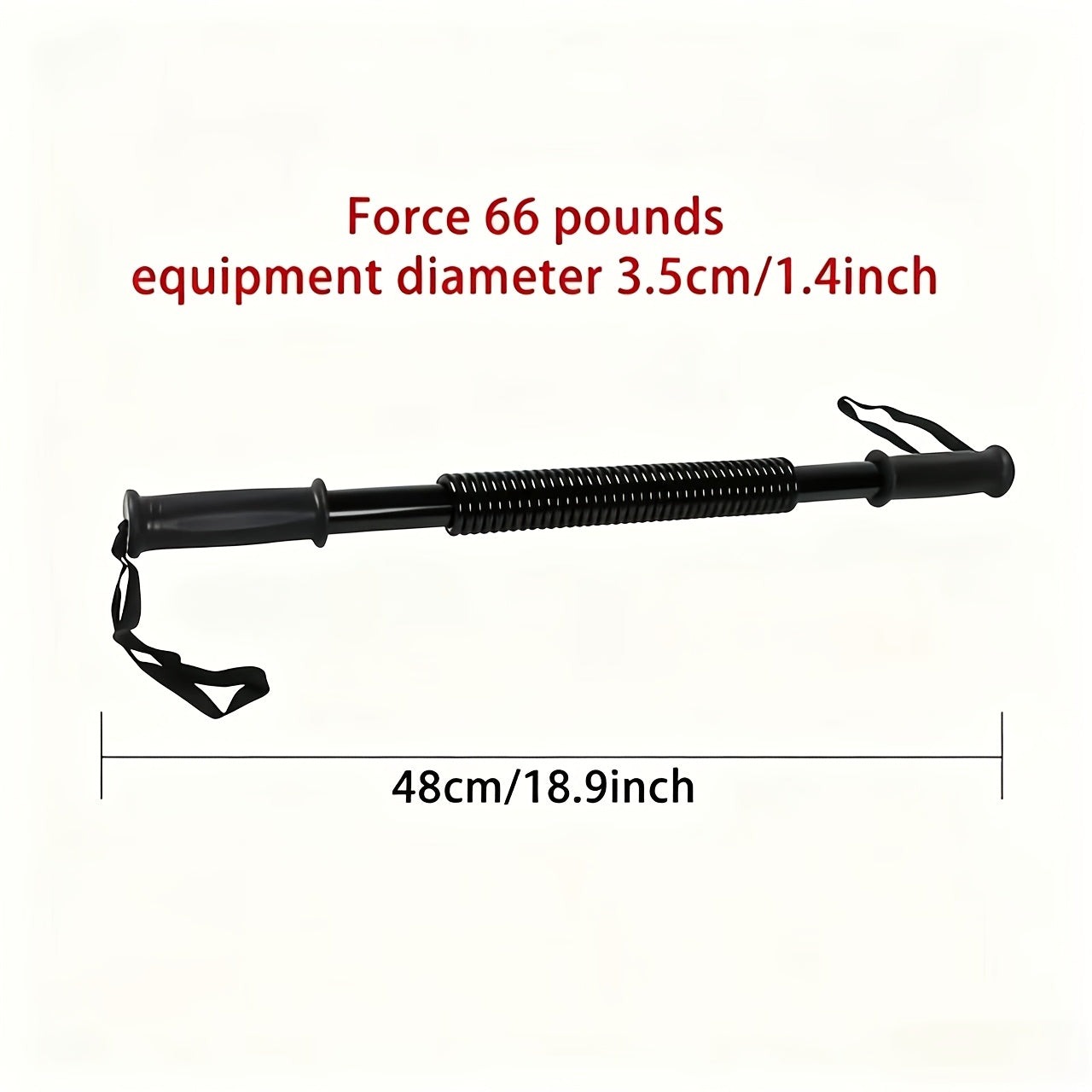 Chest Expander Arm Strength Training Bar 66lbs – Dual Head Arm Exerciser for Biceps Triceps Chest Shoulders Back, Home Gym Portable Fitness Equipment