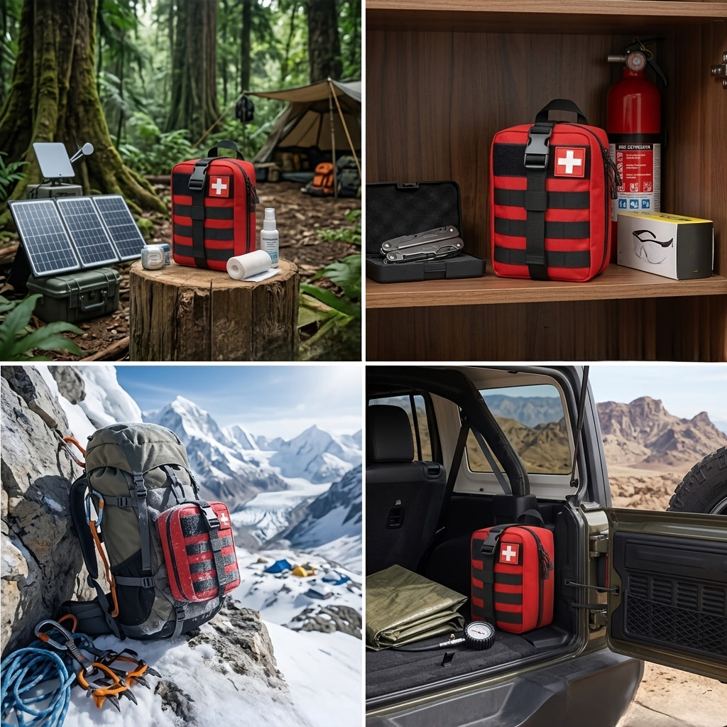 First Aid Kit 399-Piece Professional Portable Survival Gear for Hiking Camping Hunting Car Boat Travel Emergency Disaster Preparedness Gift for Men