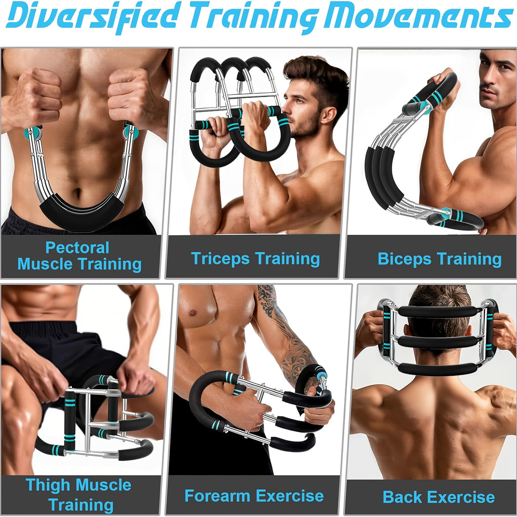 Arm Strength Trainer 3-Bar 3-Level Adjustable – Portable Detachable Forearm Chest Workout Device for Home Gym, Strength Training Muscle Building