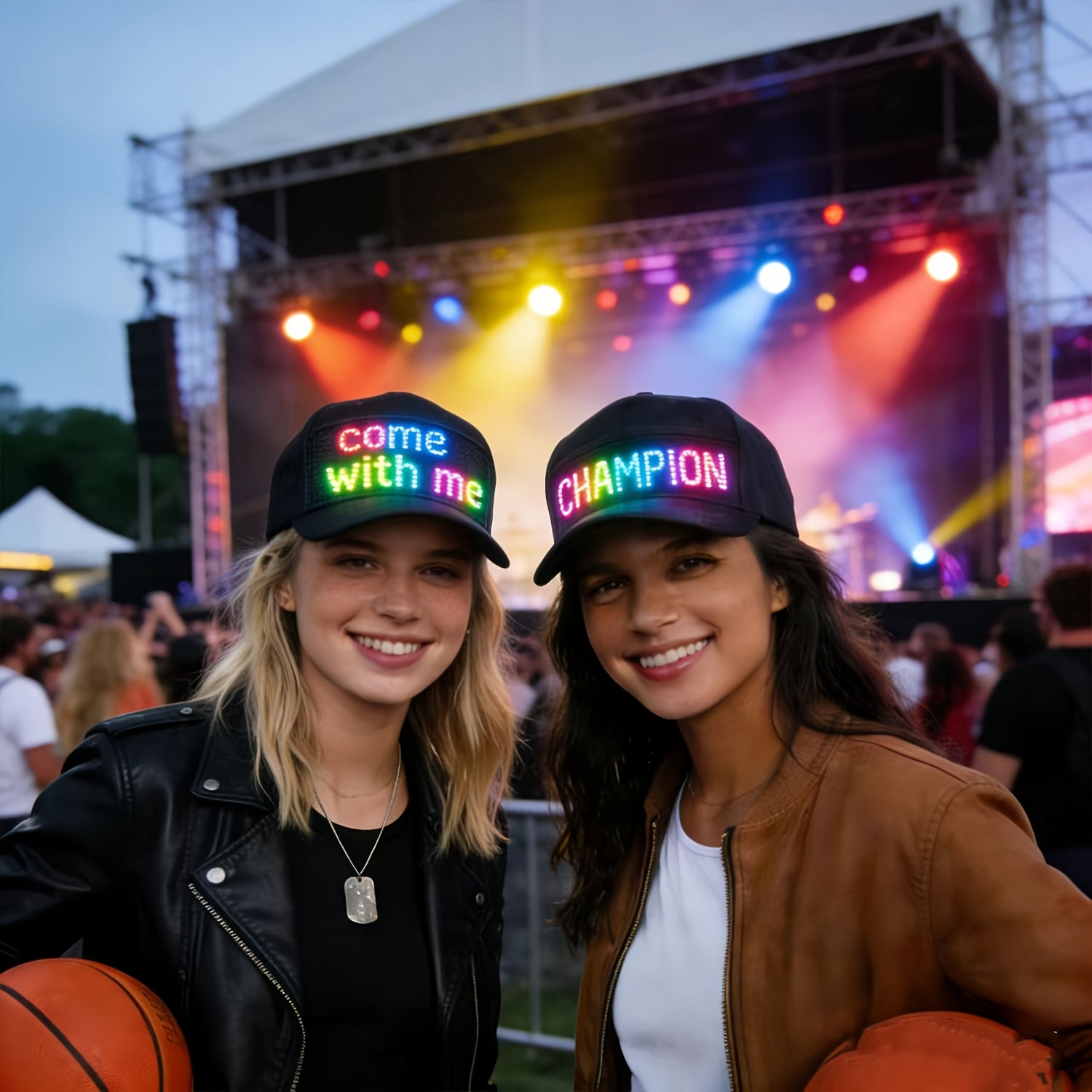 Programmable LED Light-Up Hat Bluetooth App Controlled Scrolling Text Baseball Cap Rechargeable USB Flashing Display for Parties Festivals Night Runs Teens Adults Gift