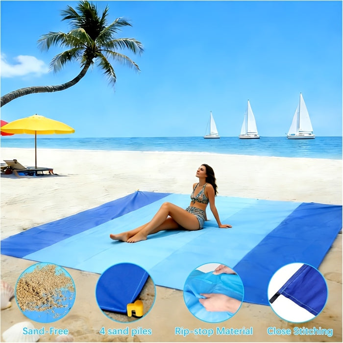 Sand Free Beach Blanket Large Portable Picnic Mat – Waterproof Outdoor Mat for Camping, Travel & Beach Days