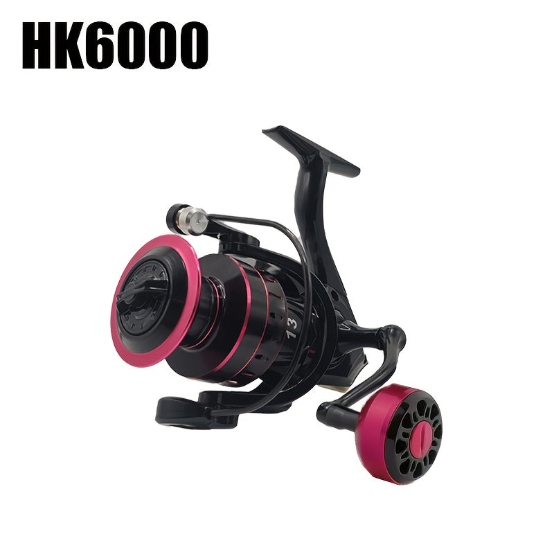 Spinning Fishing Reel Metal Handle HK1000-7000 5.2:1 Gear Ratio – Ambidextrous Freshwater Saltwater Spinning Reel for Bass Trout Crappie Inshore Surf Fishing – Left & Right Hand